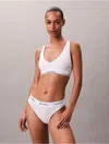 Calvin Klein Women's Icon Cotton Modal Unlined Triangle Bralette In White