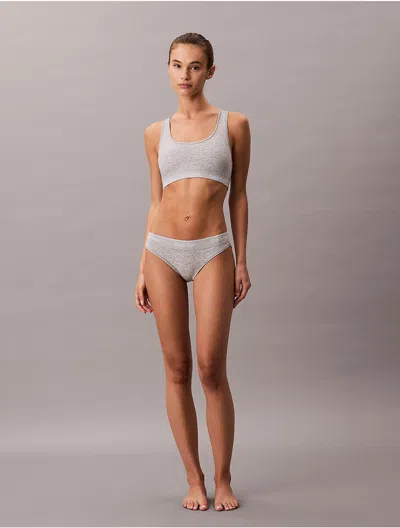 Calvin Klein Women's Icon Cotton Stretch Bikini In Gray