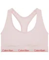 Calvin Klein Women's Icon Unlined Racerback Bralette Qf8493 In Pink