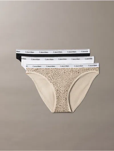 Calvin Klein Women's Icon Logo 3-pack Bikini In Multi