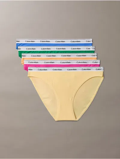 Calvin Klein Icon Logo 5 Pack Bikini Briefs In Multi