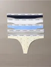 Calvin Klein Women's Icon Logo 5-pack Thong In Multi