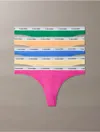 Calvin Klein Women's Icon Logo 5-pack Thong In Multi