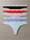Calvin Klein Women's Icon Logo 5-pack Thong In Multi