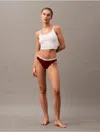 Calvin Klein Women's Icon Logo Bikini In Burgundy