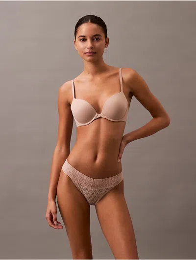 Calvin Klein Women's Icon Logo Lace Bikini In Cedar