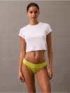 Calvin Klein Women's Icon Logo Lace Bikini In Kewl Lime