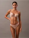 Calvin Klein Women's Icon Logo Lace Thong In Cedar