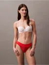 Calvin Klein Women's Icon Logo Lace Thong In Molten