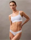 Calvin Klein Women's Icon Modal Mesh Thong In Blue