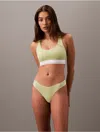 Calvin Klein Women's Icon Modal Mesh Unlined Bralette In Green