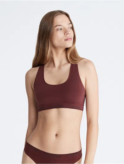 Calvin Klein Women's Icon Seamless Unlined Bralette In Brown