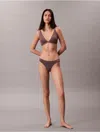 Calvin Klein Women's Ideal Cotton Bikini In Brown