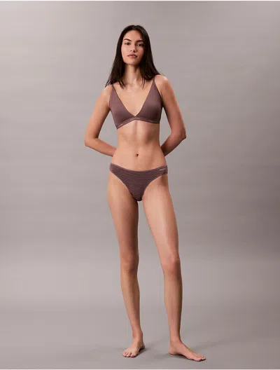 Calvin Klein Women's Ideal Cotton Bikini In Brown