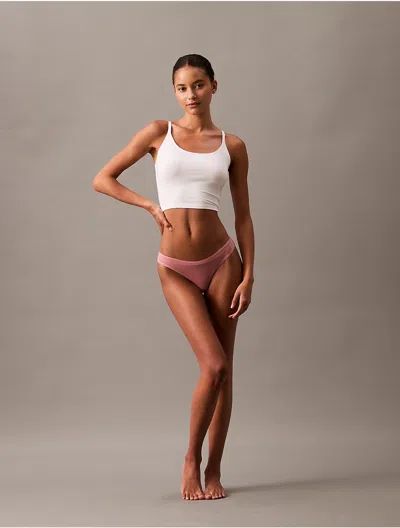 Calvin Klein Women's Ideal Cotton Bikini In Red Grape
