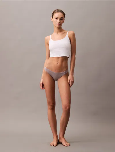 Calvin Klein Women's Ideal Cotton Bikini In Zinc