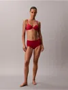 Calvin Klein Women's Ideal Cotton High Rise Brief In Red