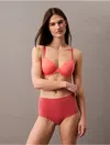 Calvin Klein Women's Ideal Cotton High Rise Brief In Dark Fuchsia