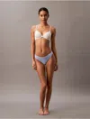 Calvin Klein Women's Ideal Cotton Thong In Saltwater