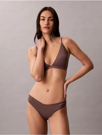 Calvin Klein Women's Ideal Micro Bikini In Brown