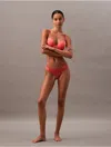 Calvin Klein Women's Ideal Micro Bikini In Dark Fuchsia