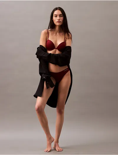 Calvin Klein Women's Ideal Micro Bikini In Syrah