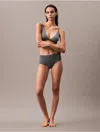 Calvin Klein Women's Ideal Micro Mid Rise Cheeky Brief In Blue Performance
