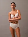 Calvin Klein Women's Ideal Micro Mid Rise Cheeky Brief In Glass Yellow