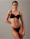 Calvin Klein Women's Ideal Micro String Bikini In Black