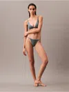Calvin Klein Women's Ideal Micro String Bikini In Blue