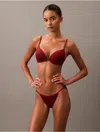 Calvin Klein Women's Ideal Micro String Bikini In Syrah