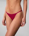 Calvin Klein Ideal Micro Low Rise String Thong In Red