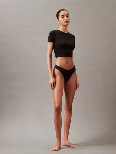 Calvin Klein Women's Ideal Micro Thong In Black