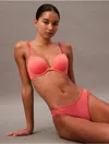 Calvin Klein Women's Ideal Micro Thong In Dark Fuchsia