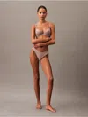 Calvin Klein Women's Ideal Micro Thong In Sand Trap