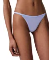 Calvin Klein Women's Ideal Micro String Thong Underwear Qd5115 In Saltwater