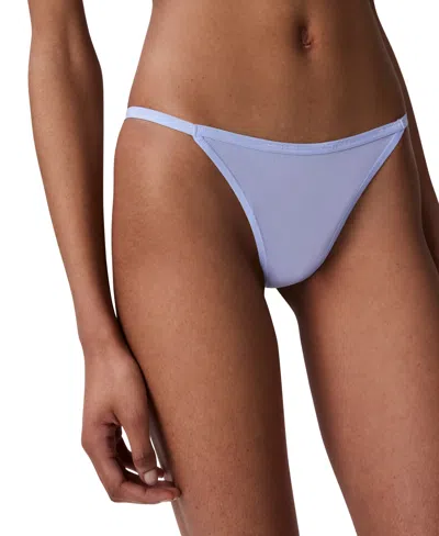 Calvin Klein Women's Ideal Micro String Thong Underwear Qd5115 In Saltwater