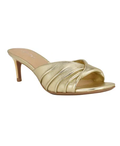 CALVIN KLEIN WOMEN'S IMEENA SLIP-ON KITTEN HEEL SANDALS