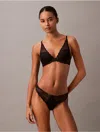 Calvin Klein Women's Instinct Lightly Lined Plunge Bra In Black