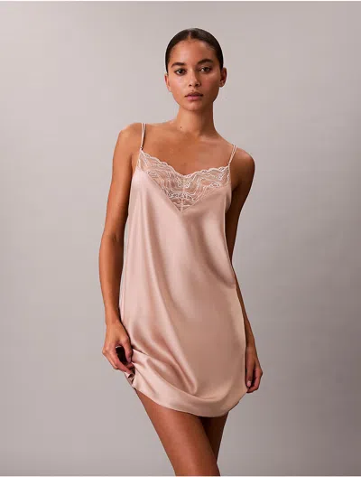 Calvin Klein Women's Instinct Satin Chemise In Neutral
