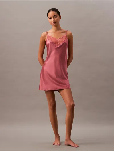Calvin Klein Women's Instinct Satin Chemise In Terrazzo