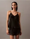 Calvin Klein Women's Satin Sheen Short In Black