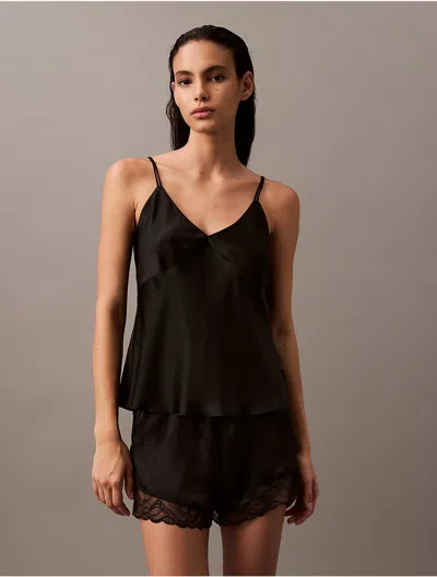 Calvin Klein Women's Satin Sheen Short In Black