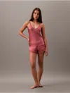 Calvin Klein Women's Satin Sheen Short In Terrazzo