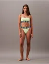 Calvin Klein Women's Intense Power Micro High Leg Thong In Lime Cream