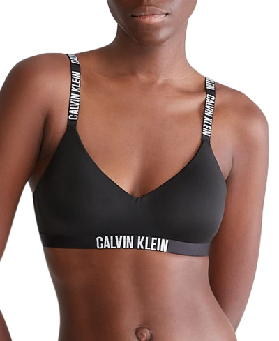 Calvin Klein Women's Intense Power Micro Lightly Lined Bralette Qf7659 In Black