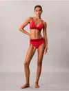 Calvin Klein Women's Intense Power Swim Bikini Bottom In Red
