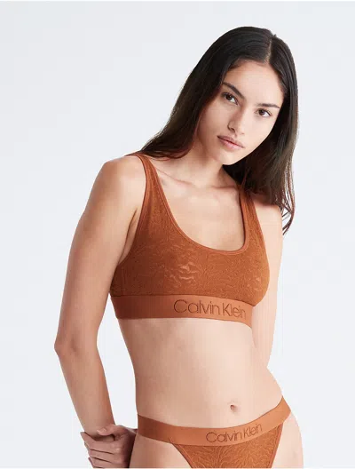 Calvin Klein Women's Intrinsic Unlined Bralette In Warm Bronze