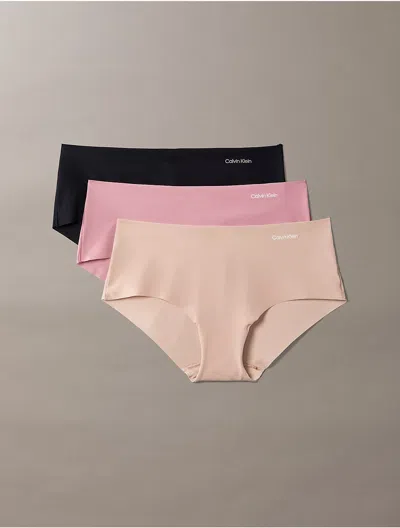 Calvin Klein Women's Invisibles 3-pack Hipster In Multi
