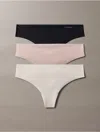 Calvin Klein Women's Invisibles 3-pack Thong